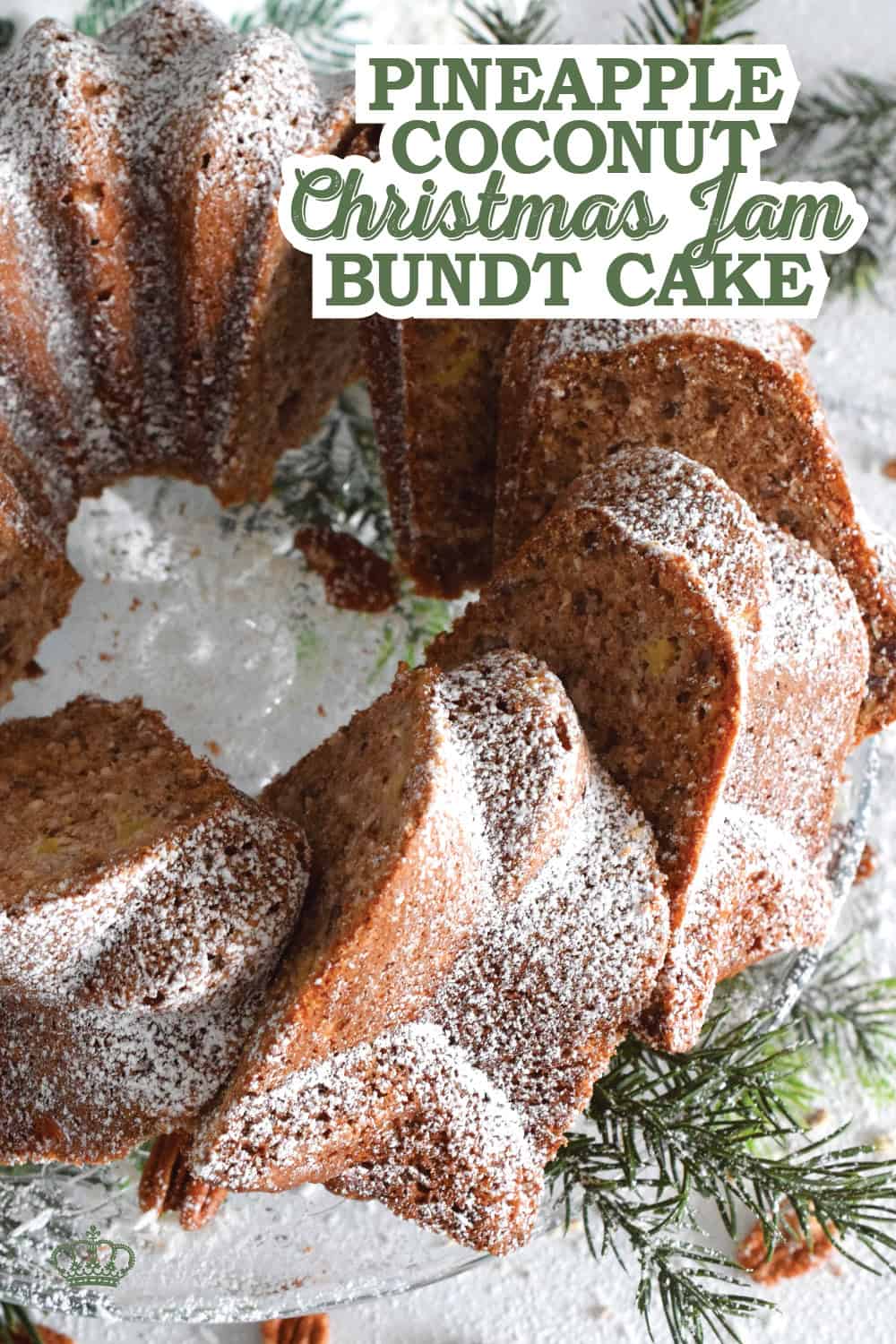 Pineapple Coconut Christmas Jam Bundt Cake - Lord Byron's Kitchen