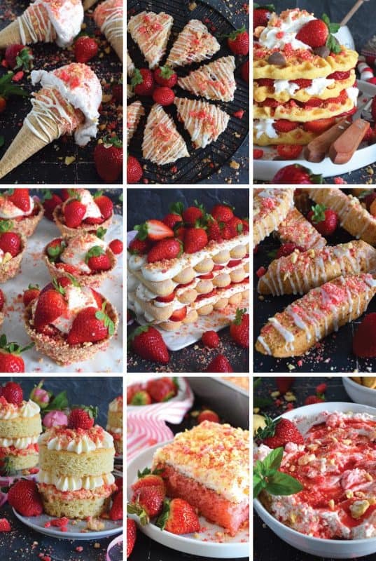 Valentine's Day is just a few days away which makes me crave these 21 Strawberry Shortcake Crumb Recipes even more than I normally do! With recipes like a quick homemade fudge, an easy to assemble parfait, or a layered stacked cake, these recipes will certainly appeal to everyone, not just your favourite Valentine! #strawberry #shortcake #crumbs #valentine #pink