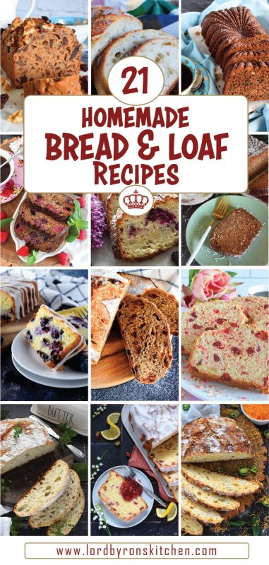 In the world of baked good, breads and loaves are completely underrated! In most cases, they are easier than baking cakes, eliminate the need to bake in batches like cookies, and most importantly, they’re delicious! 21 Homemade Bread and Loaf Recipes is a collection with at least one flavour combination to suit every taste or preference! #bread #loaf #loaves #homemade #breads