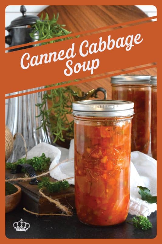 Once upon a time, there was a very popular diet called The Cabbage Soup diet. If you participated in that diet, I want you to know right away that this healthy Canned Cabbage Soup - even though it's really good for you - tastes so much better than that diet version! Loaded with veggies and prepared with a delicious broth, this soup is cozy, filling, and nutritious! Canning is completely optional! #cabbage #cabbagesoup #soup #vegetables #vegetarian #canning #canned #masonjar