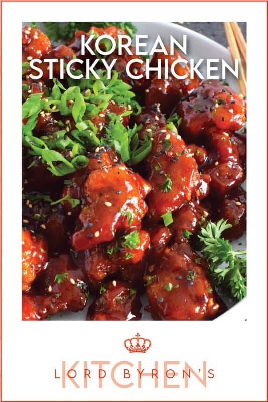 Korean Sticky Chicken is a crispy fried chicken in a thick, sweet, savoury, and spicy sauce; this recipe is most certainly for the sticky and spicy food lover. Prepared with a light and crispy coating and tossed in a quick, homemade sauce, this chicken is super flavourful! #gochujang #korean #sticky #spicy #chicken #friedchicken