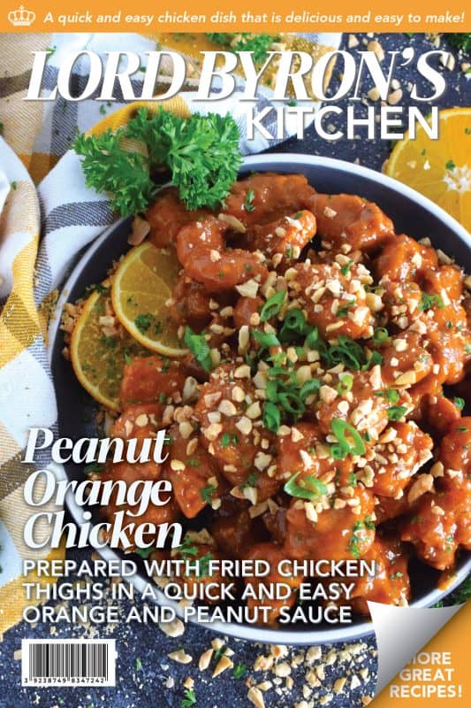 A quick and easy main perfect for a weeknight dinner at in busy household, this sweet and savoury Peanut Orange Chicken is ready to plate and serve in 45 minutes!  The bold flavours in this chicken should shine, so serve it with plain cooked rice and steamed broccoli! #peanut #orange #chicken #orangechicken #deepfried #friedchicken