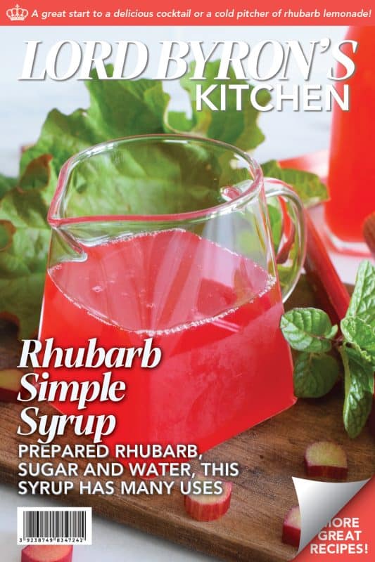 A simple syrup, sometimes referred to as sugar syrup, is in its most basic form, a liquid sugar used to sweeten things like cocktails, fruit juice, and other beverages. But, you can easily add your favourite fruit to change simple syrup to extraordinary syrup – just like in the case of this Rhubarb Simple Syrup! #rhubarb #syrup #simplesyrup #cocktail #sugar