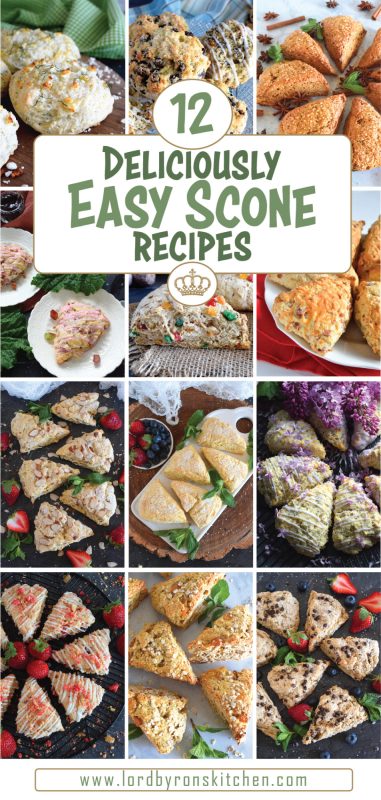 In the world of baked good, scones are completely underrated! As the weather warms, nothing makes me happier than sitting on our back deck with a freshly baked scone with a hot tea.  12 Deliciously Easy Scone Recipes is a collection with at least one flavour combination to suit every taste or preference! #scones #brunch #breakfast #baking #collection #roundup #list