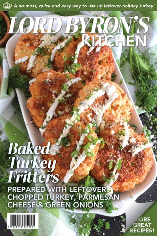 Healthy and protein-packed, these light and fluffy Baked Turkey Fritters are so easy to prepare! Loaded with green onions and cheddar cheese, these fritters can be served as a side or as a main paired with a simple side salad. Oh, and they're baked not fried! #turkey #leftover #fritters #bakednotfried #cookedturkey