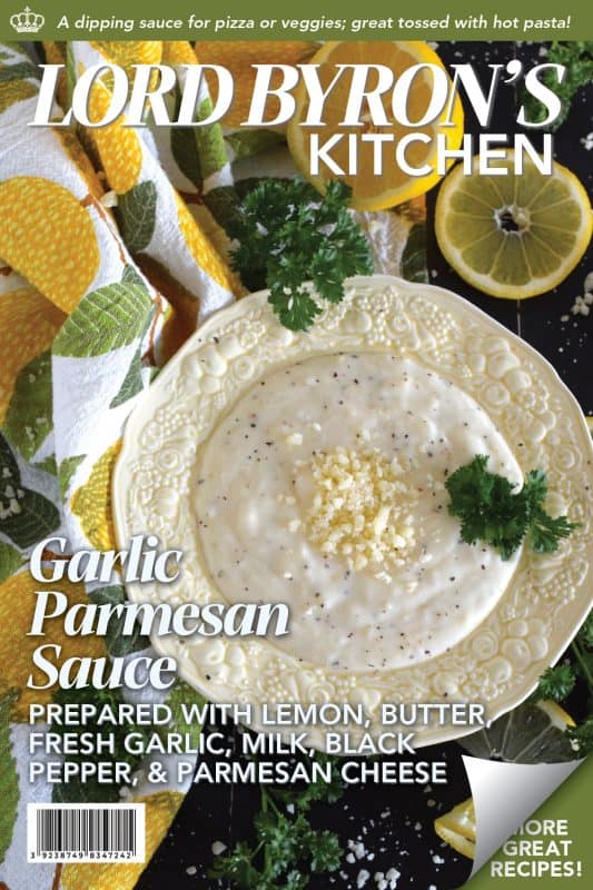 This super flavourful Garlic Parmesan Sauce makes a wonder dip or spread.  It's delicious paired with wings and pizza, great served with veggies for dipping, and even better when tossed with pasta!  Make this sauce in about 10 minutes! #pasta #garlic #parmesan #sauce #dip