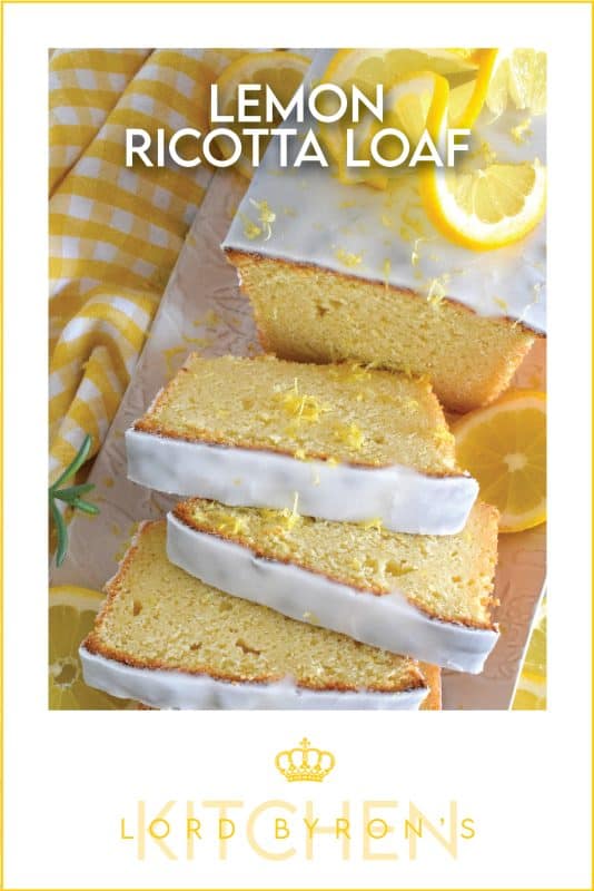 This light and fluffy Lemon Ricotta Loaf is loaded with lemony flavour which makes it perfect for springtime! The addition of the sweet glaze helps to balance the tartness of the lemon.  Prepared with a whole cup of ricotta, you just know this loaf is deliciously soft and moist! #lemon #cake #loaf #ricotta #glazed