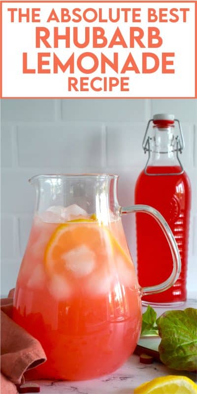 There’s nothing like the taste of perfectly sweet and tart flavour of homemade Rhubarb Lemonade on a hot summer day. Prepared with lots of freshly squeezed lemon juice and an easy-to-prepare rhubarb simple syrup, this drink is sure to quench your thirst and wake up your senses! #lemonade #rhubarb #homemade