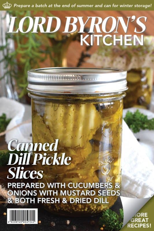 If your backyard garden is producing any cucumbers right now, then you'll want to make a batch of these Canned Dill Pickle Slices! You only need 10 cucumbers, but this recipe can be doubled or tripled depending on how many jars you want to make. These pickles keep their crispy, crunchy texture too! #dill #dillpickles #pickles #canned #slices #cucumber #canning #waterbath