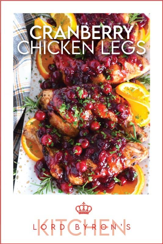 A quick and easy homemade dry rub seasons this chicken beautifully, while the homemade cranberry glaze adds sweetness, tartness, and stickiness. Cranberry Chicken Leg Quarters are a deliciously inexpensive holiday substitute to a whole roasted turkey! #chicken #quarters #chickenlegs #cranberry #glaze #thanksgiving #holidays