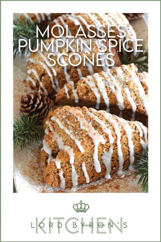 These scones are light and fluffy despite the quite noticeable flavour of the molasses and the plethora of familiar pumpkin spices. With a warming combination of cinnamon, nutmeg, ginger, allspice, and cloves, Molasses Pumpkin Spice Scones are sure to wake up your taste buds! #scones #pumpkinspice #pumpkin #molasses #fallbaking