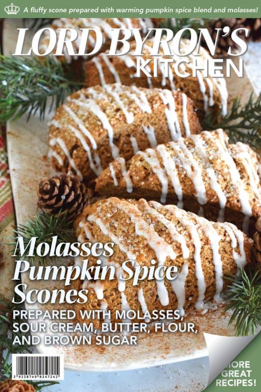 These scones are light and fluffy despite the quite noticeable flavour of the molasses and the plethora of familiar pumpkin spices. With a warming combination of cinnamon, nutmeg, ginger, allspice, and cloves, Molasses Pumpkin Spice Scones are sure to wake up your taste buds! #scones #pumpkinspice #pumpkin #molasses #fallbaking