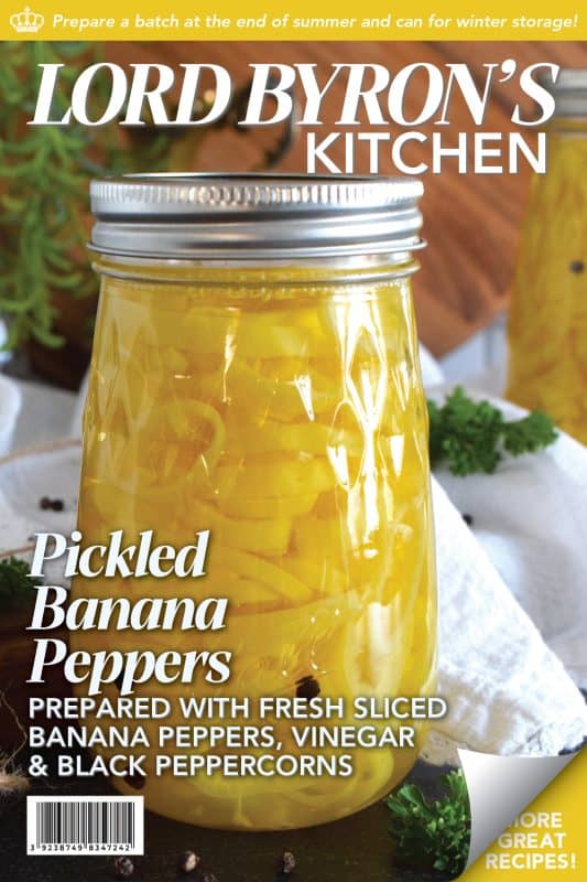 A very popular sandwich, sub, and pizza topping, Pickled Banana Peppers are very easy to make at home! No canning equipment or knowledge is needed here. These pepper rings are considered a quick pickle recipe. With so many ways to use these peppers, you might be making several jars of these this summer! #pickled #banana #peppers #pepperrings #quickpickle