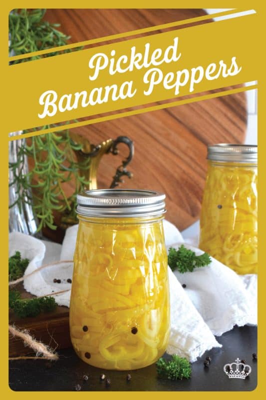 A very popular sandwich, sub, and pizza topping, Pickled Banana Peppers are very easy to make at home! No canning equipment or knowledge is needed here. These pepper rings are considered a quick pickle recipe. With so many ways to use these peppers, you might be making several jars of these this summer! #pickled #banana #peppers #pepperrings #quickpickle