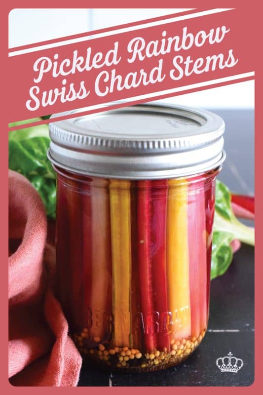 Oftentimes, swiss chard stems are discarded, but did you know you can pickle them and they retain a crunchy texture with a tangy, sweet, and vinegary flavour? I'm using rainbow swiss chard here, but any chard will do. Try wrapping one with salty ham for a quick charcuterie-like snack! #swisschard #stems #pickled #quickpickle #refridgerator
