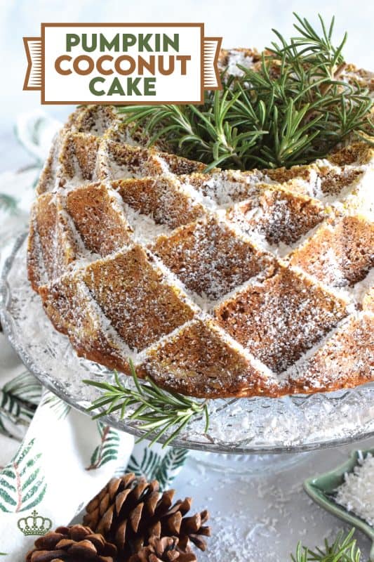 Super moist, and deliciously pumpkin flavoured, this Pumpkin Coconut Cake is a perfect dessert for the cooler months ahead. Pair this cake with your favourite hot beverage for a delightful chilly afternoon indulgence! #pumpkin #pumpkinspice #pumpkinpuree #cake