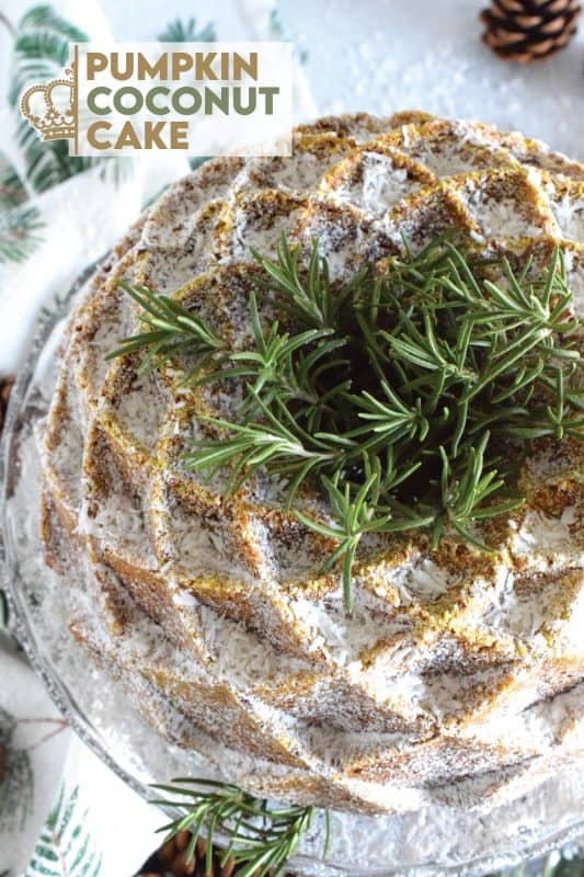 Super moist, and deliciously pumpkin flavoured, this Pumpkin Coconut Cake is a perfect dessert for the cooler months ahead. Pair this cake with your favourite hot beverage for a delightful chilly afternoon indulgence! #pumpkin #pumpkinspice #pumpkinpuree #cake