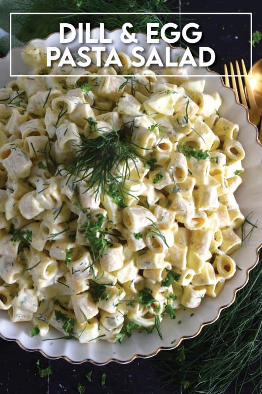 The simplicity of a Dill and Egg Pasta Salad is what makes it so delicious and appealing to the masses. You can buy ready-made pasta salads from any grocer, but why would you when you can make them so much better at home? Plus, you get to control the amount of preservatives too! #dill #dillpickle #pasta #pastasalad