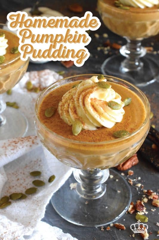 A simple dessert of homemade pudding is a classic and reminds me so much of growing up in the 80s! This Homemade Pumpkin Pudding comes together in just fifteen minutes. Spoon the cooked pudding mixture into your favourite serving vessels and chill until ready to enjoy! #pumpkin #pudding #homemade #pumpkinspice #pumpkinpuree