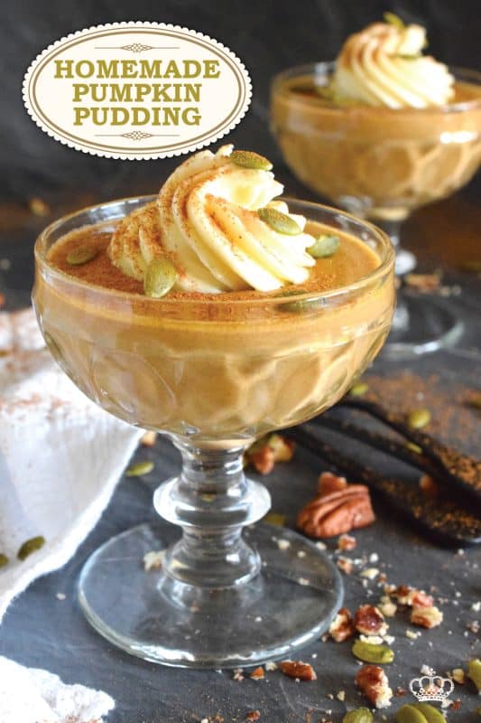 A simple dessert of homemade pudding is a classic and reminds me so much of growing up in the 80s! This Homemade Pumpkin Pudding comes together in just fifteen minutes. Spoon the cooked pudding mixture into your favourite serving vessels and chill until ready to enjoy! #pumpkin #pudding #homemade #pumpkinspice #pumpkinpuree