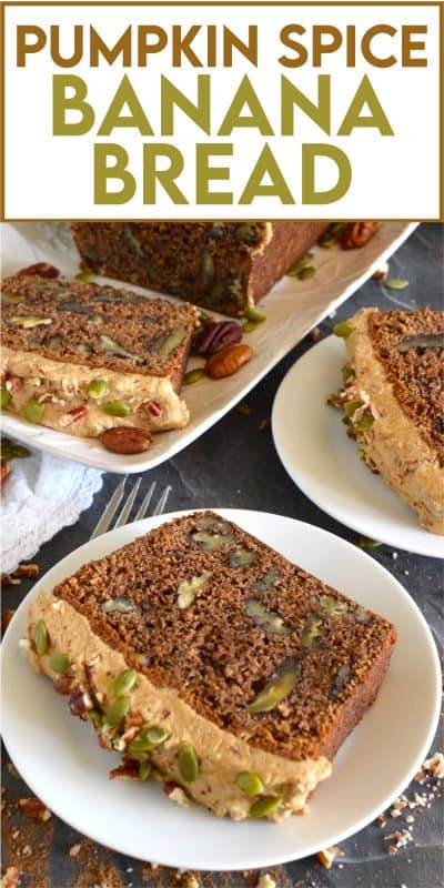 This has to be the easiest Pumpkin Spice Banana Bread to make! With just one bowl and a spatula, you too can whip up this delicious treat. It’s a no-fuss, no-mess recipe with all of the flavour and richness you’d expect from a homemade banana loaf loaded with pumpkin spice flavour! #pumpkinspice #bananabread #pumpkin