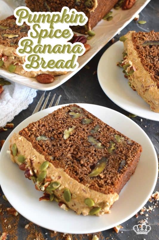 This has to be the easiest Pumpkin Spice Banana Bread to make! With just one bowl and a spatula, you too can whip up this delicious treat. It’s a no-fuss, no-mess recipe with all of the flavour and richness you’d expect from a homemade banana loaf loaded with pumpkin spice flavour! #pumpkinspice #bananabread #pumpkin