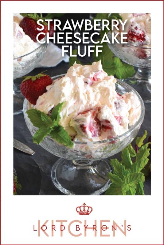 How would you like to prepare a delicious dessert in about ten minutes from start to finish? Strawberry Cheesecake Fluff will allow you to do just that! Prepared with cream cheese, cool whip, vanilla, and strawberries, this dessert is light and fluffy and perfectly refreshing for a warm summer day! #strawberry #cheesecake #nobake #dessert #strawberries #coolwhip #creamcheese