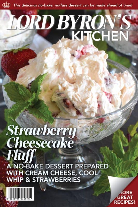 How would you like to prepare a delicious dessert in about ten minutes from start to finish? Strawberry Cheesecake Fluff will allow you to do just that! Prepared with cream cheese, cool whip, vanilla, and strawberries, this dessert is light and fluffy and perfectly refreshing for a warm summer day! #strawberry #cheesecake #nobake #dessert #strawberries #coolwhip #creamcheese