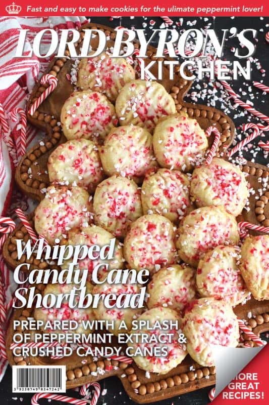 Christmastime is rushed and hurried; not everyone has time for rolling pins and chilling dough. With this Whipped Candy Cane Shortbread recipe, you can have shortbread cookies ready to eat in less than 30 minutes! And with all of that peppermint flavour, these cookies are sure to be a crowd favourite! #candycane #peppermint #shortbread #christmas #cookies