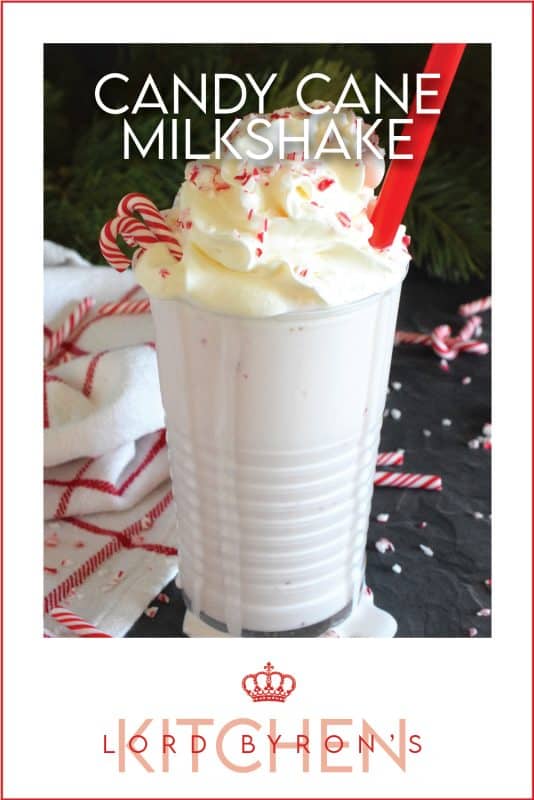 One doesn't often think about a cold beverage in the cooler months, but who could resist this Creamy Candy Cane Milkshake when it tastes so great and looks so good!? These are so easy to make! Top with whipped cream and crushed candy canes to add some festive flair! #milkshake #candycane #peppermint #christmas