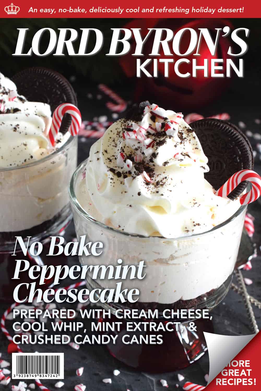 No Bake Peppermint Cheesecake - Lord Byron's Kitchen
